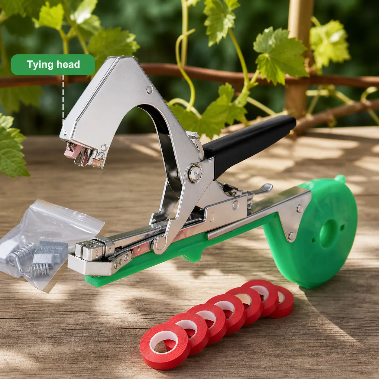 Plant Tapener Tying Tool controls and screen